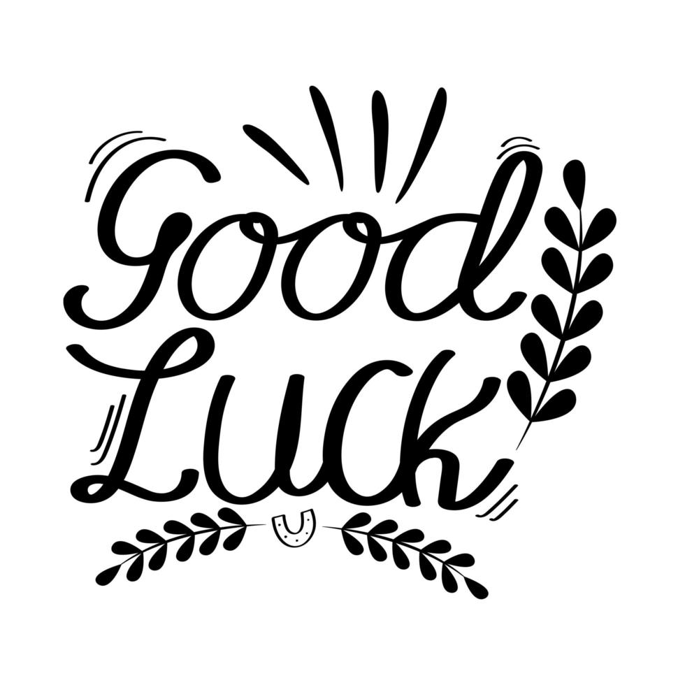good luck and leafs vector
