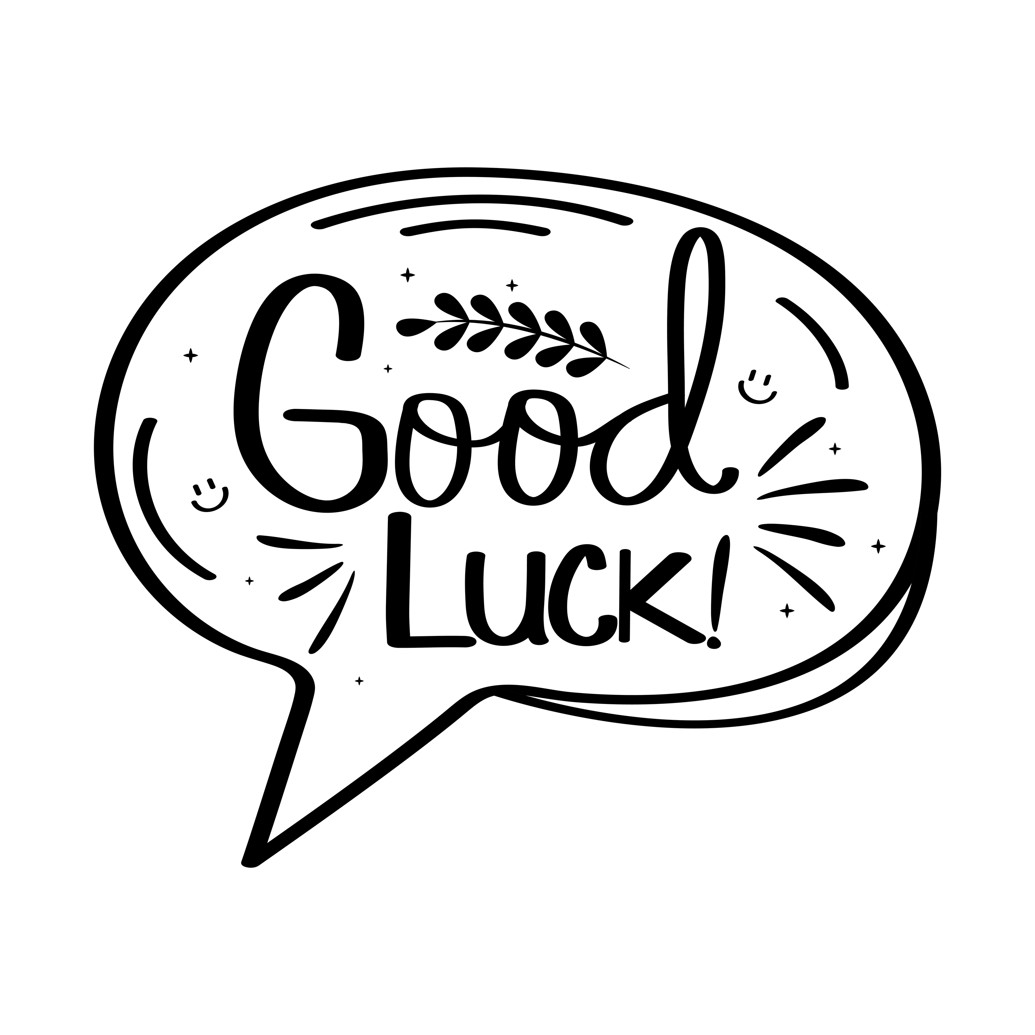 good luck in speech bubble 5331903 Vector Art at Vecteezy