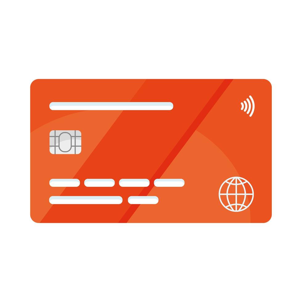 red credit card vector