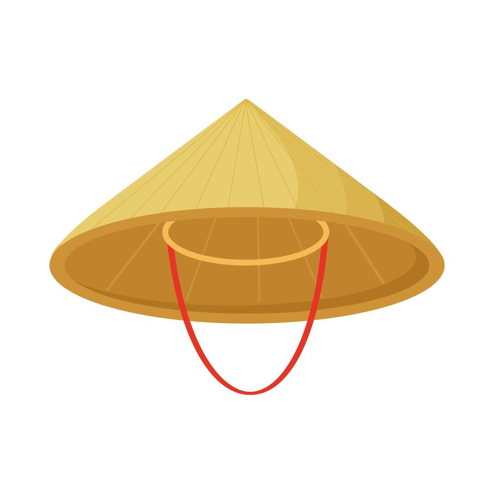 chinese farmer hat vector