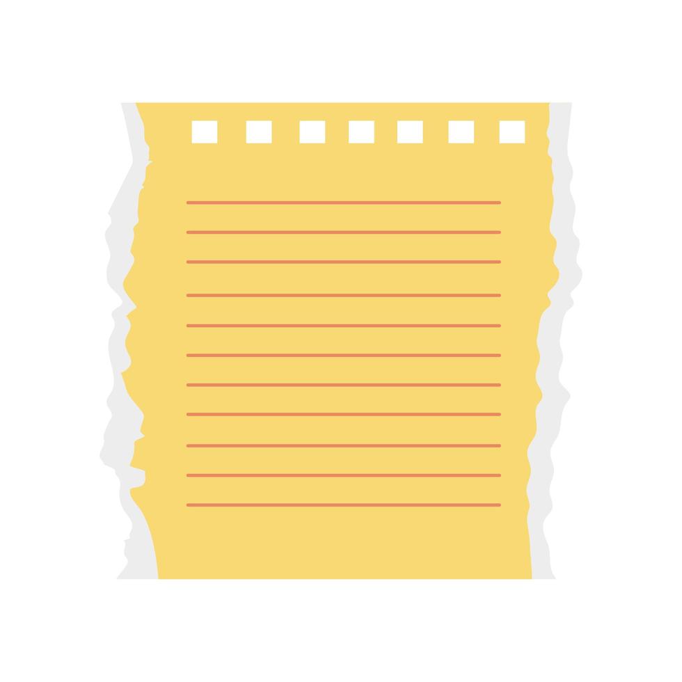 yellow torn paper vector