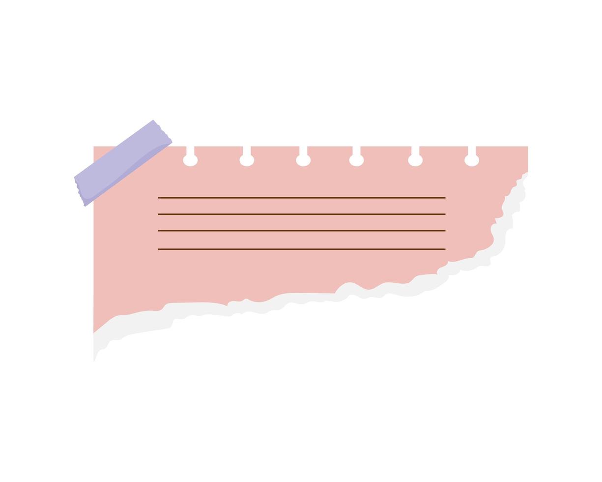 torn paper pink vector