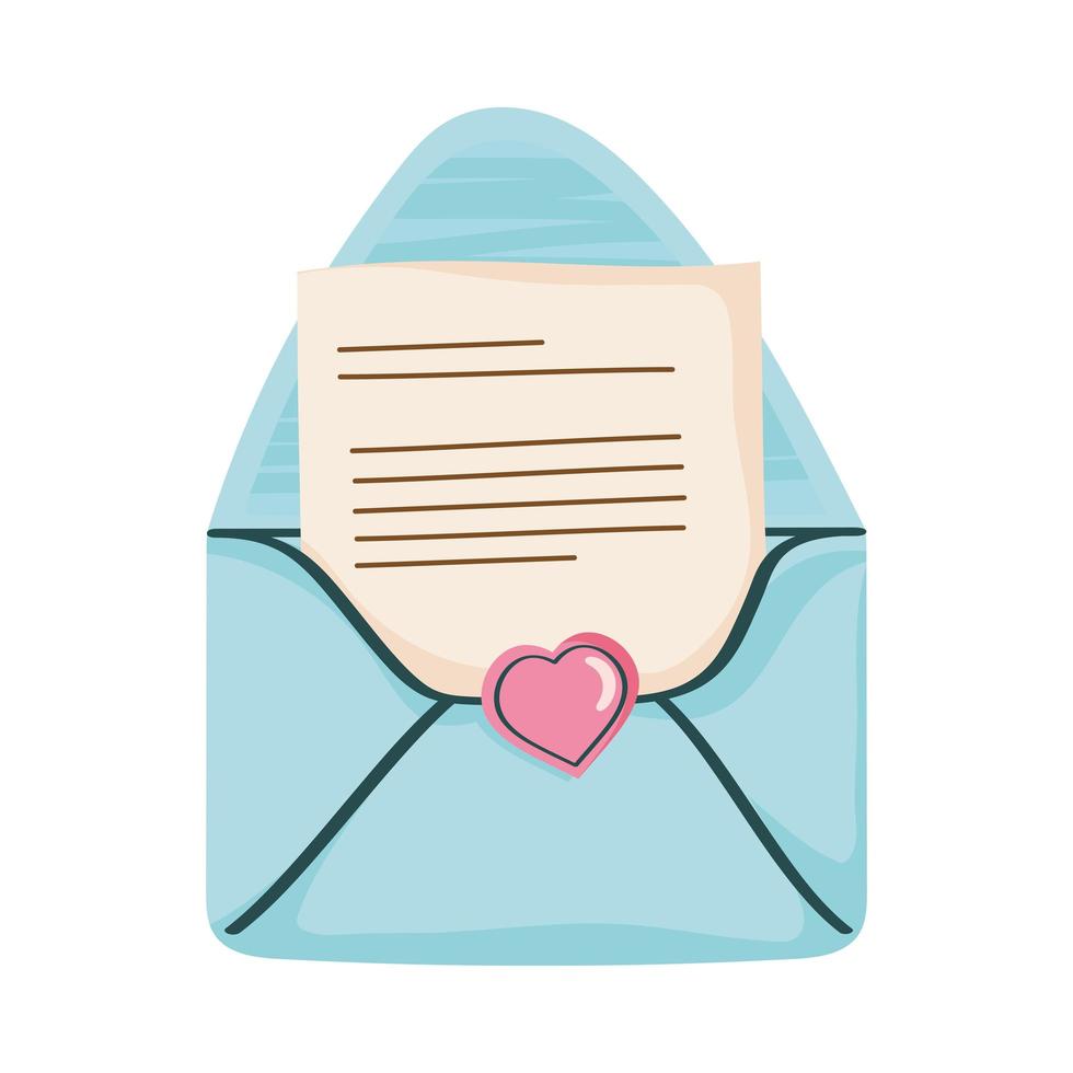 envelope with heart vector