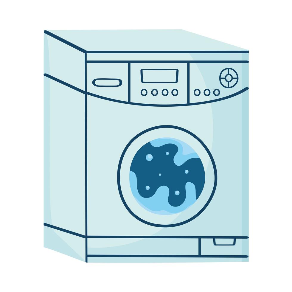 washing machine blue vector