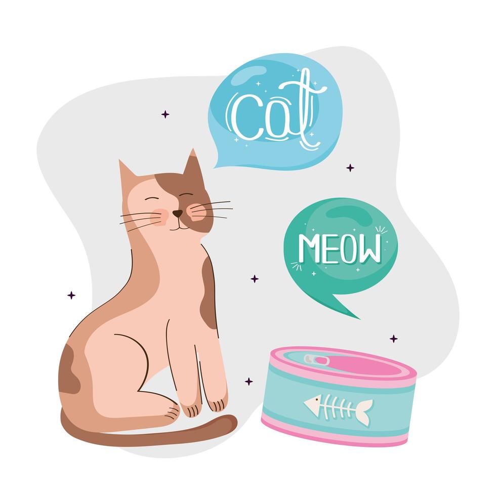 productos para gatos y amantes vector