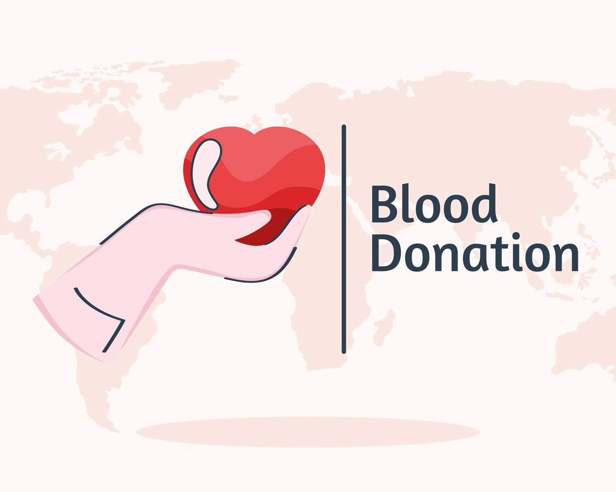 cartel de la campaña de donación de sangre vector