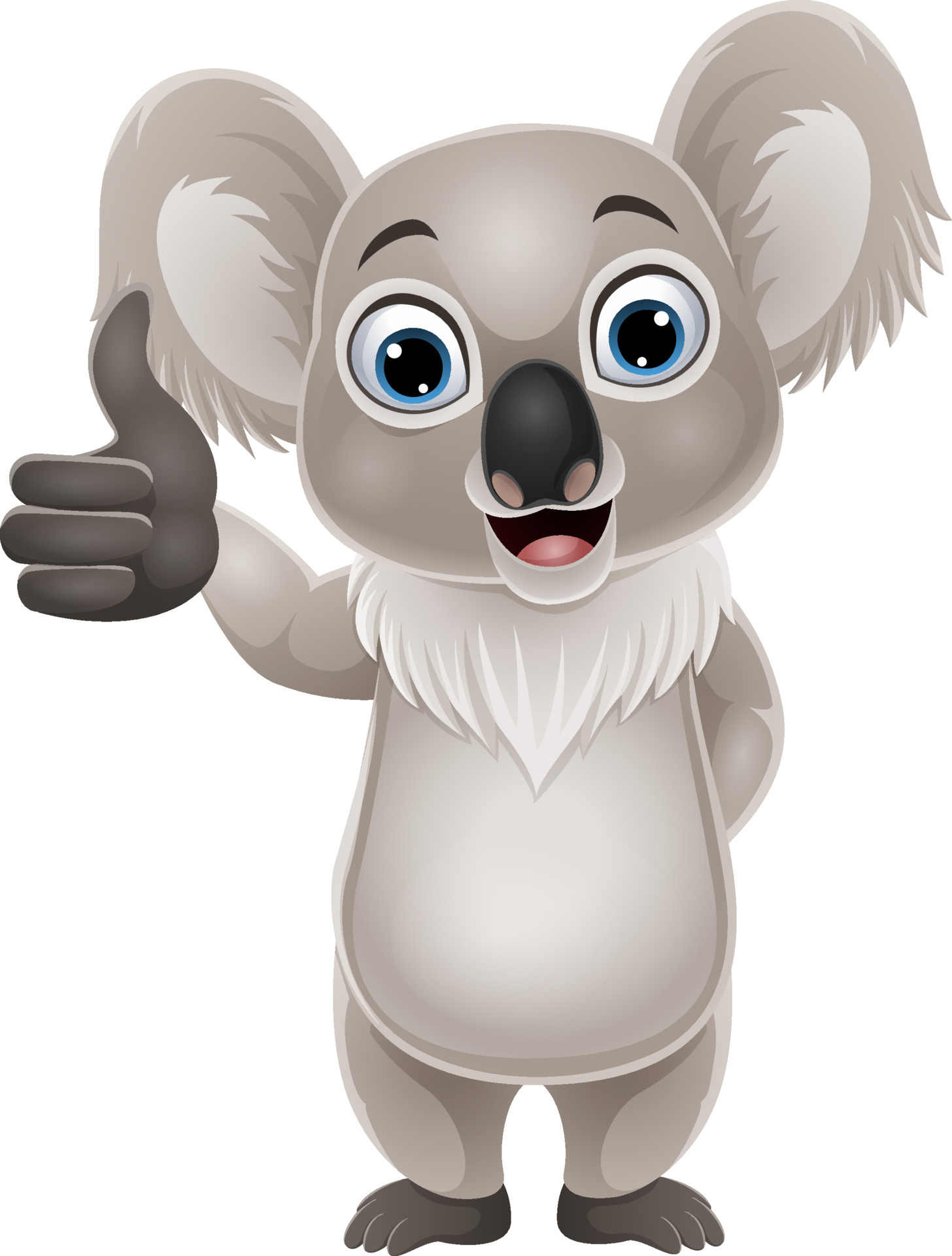 Cartoon funny koala giving thumb up 5332345 Vector Art at Vecteezy