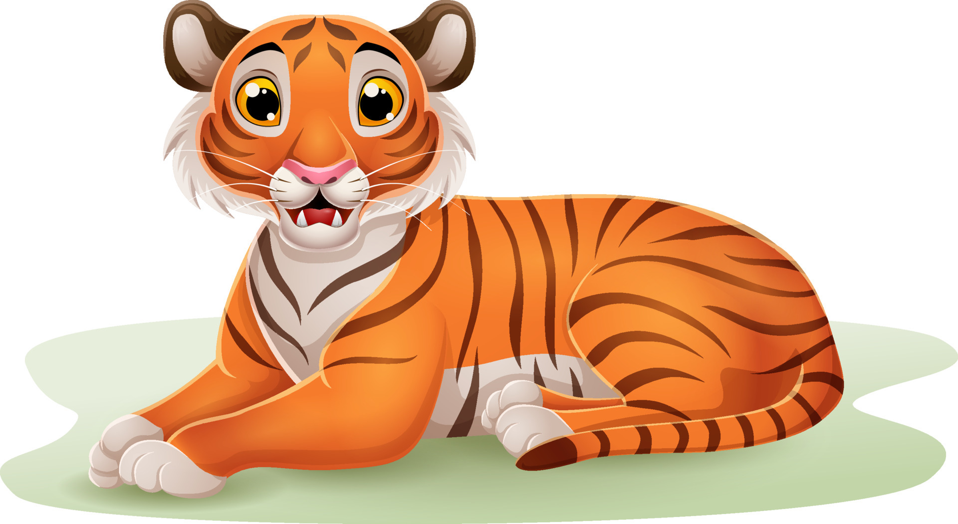 Cartoon tiger sitting in the grass 5332352 Vector Art at Vecteezy Cartoon tiger sitting in the grass 5332352 Vector Art at Vecteezy