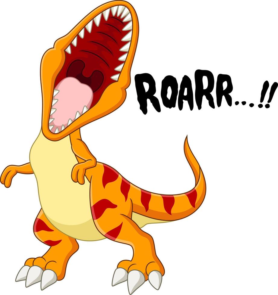 Cute cartoon dinosaur i am roarsome Royalty Free Vector