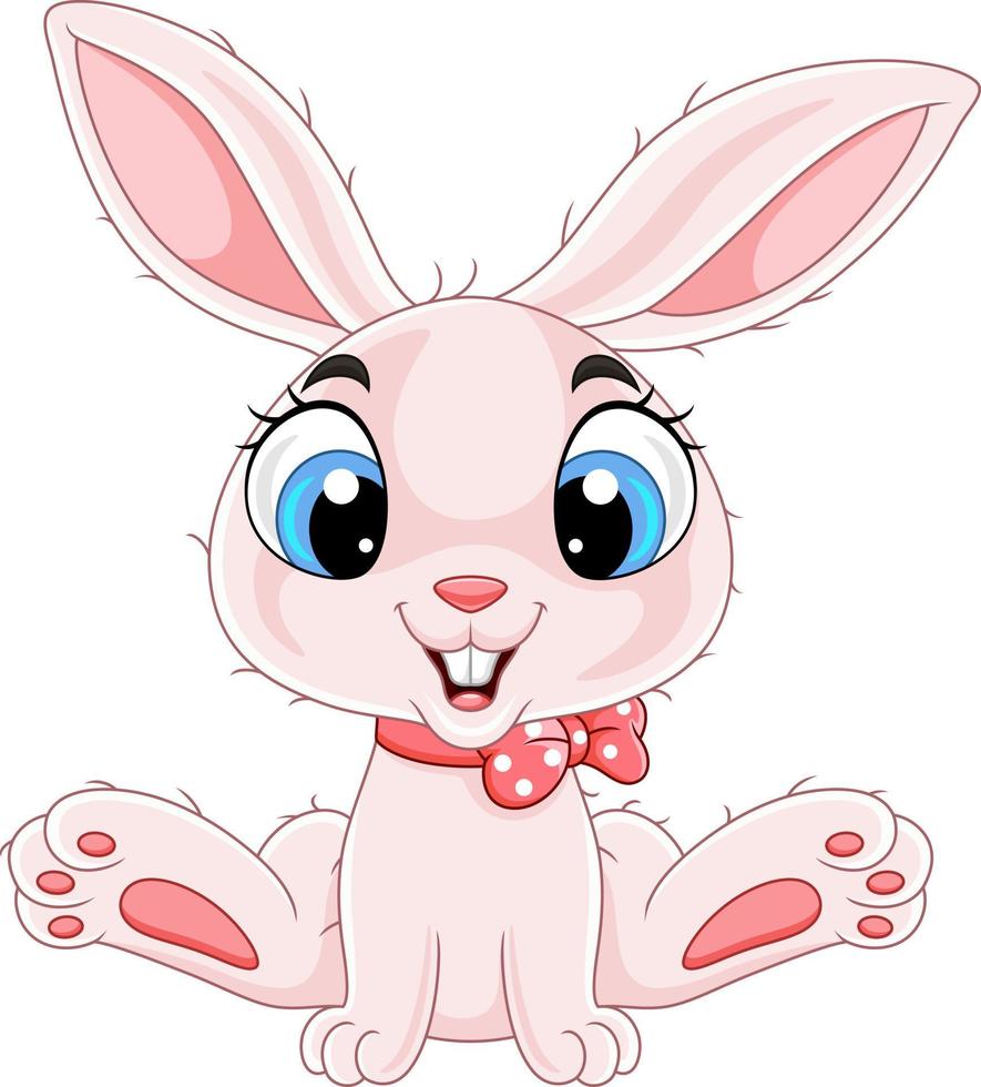 Cute baby rabbit cartoon sitting 5332376 Vector Art at Vecteezy