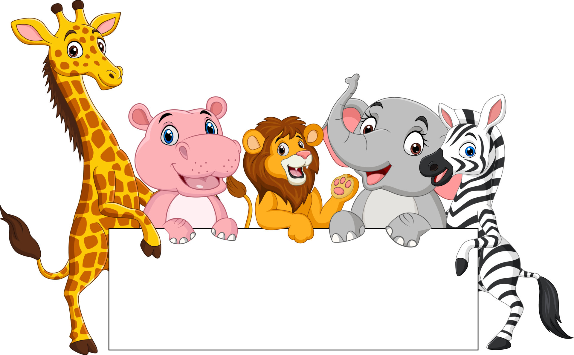 Cartoon wild animals with blank sign 5332454 Vector Art at Vecteezy Cartoon wild animals with blank sign 5332454 Vector Art at Vecteezy
