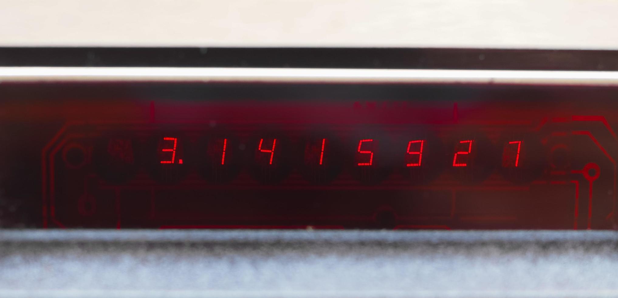 Pi constant on LCD photo