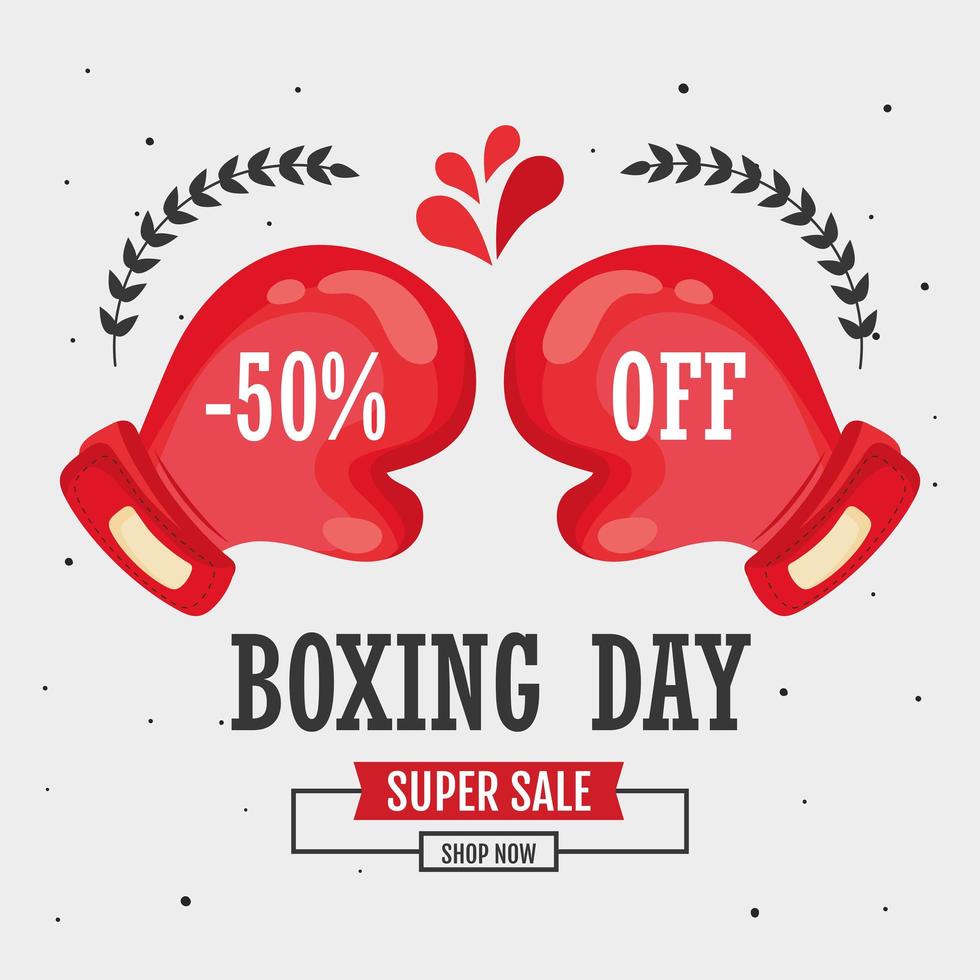Boxing day poster vector