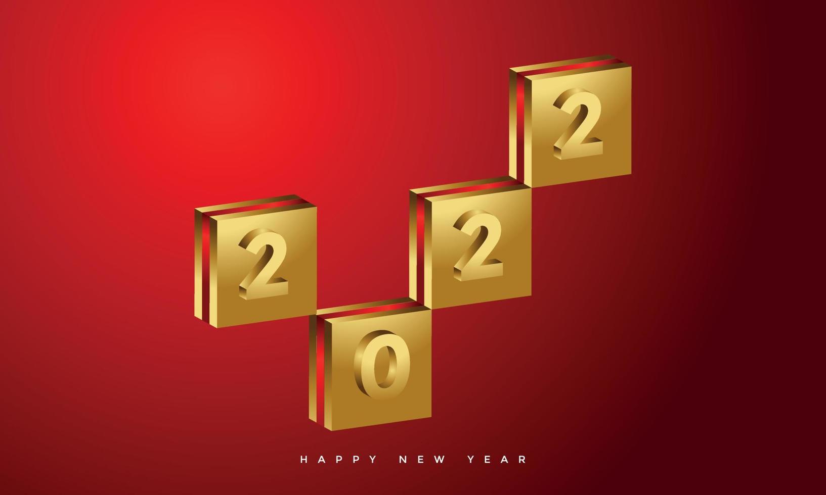 Happy new year 2022 background premium and luxurious design vector