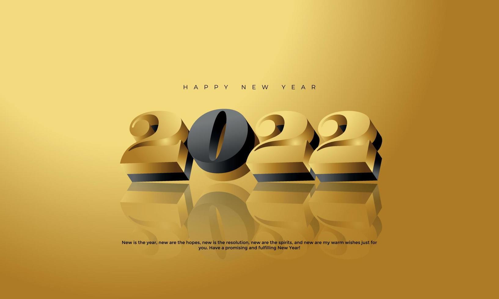 luxury 2022 new year greeting background, for wallpaper and banner vector