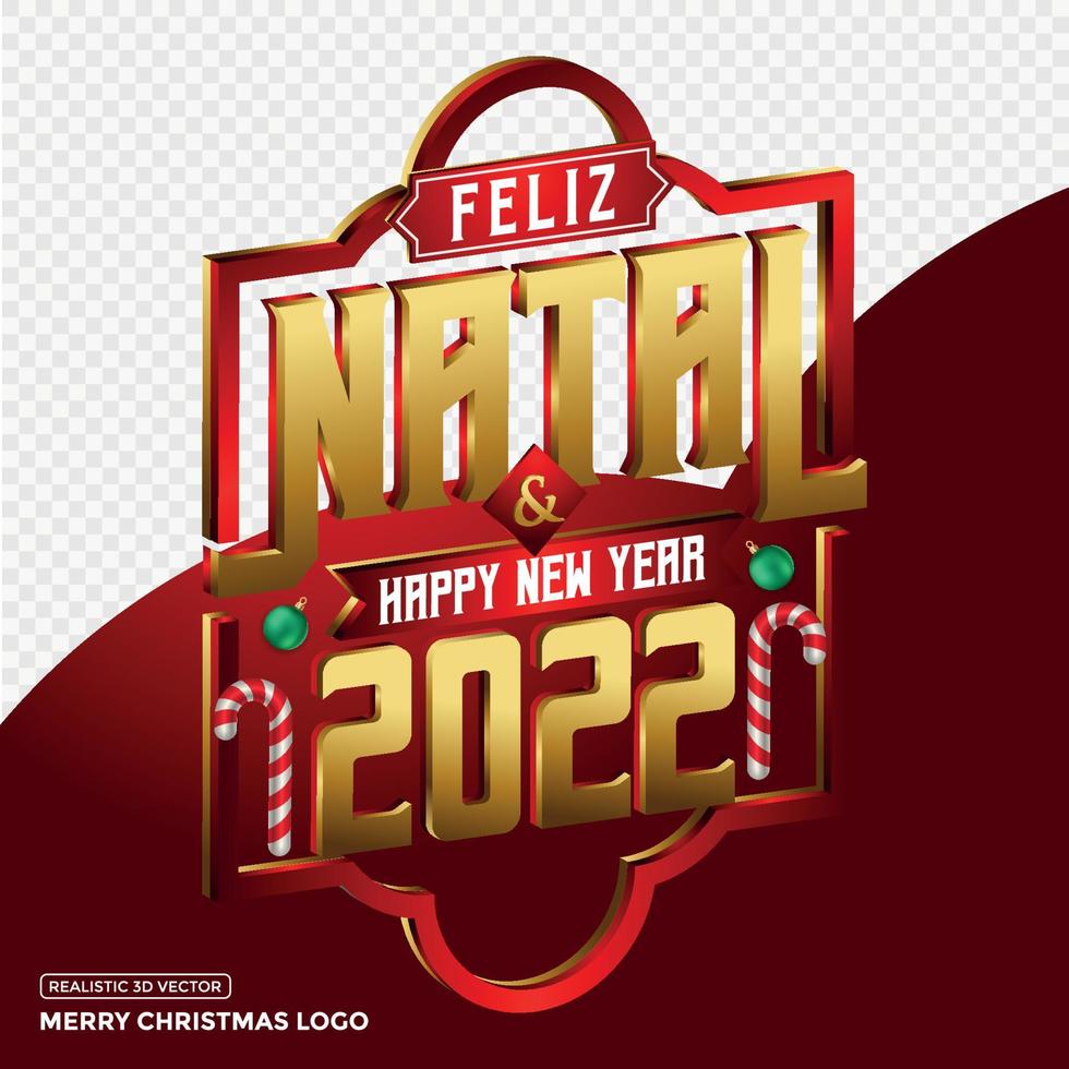 feliz navidad 2022 etiqueta diseño premium vector archivo
