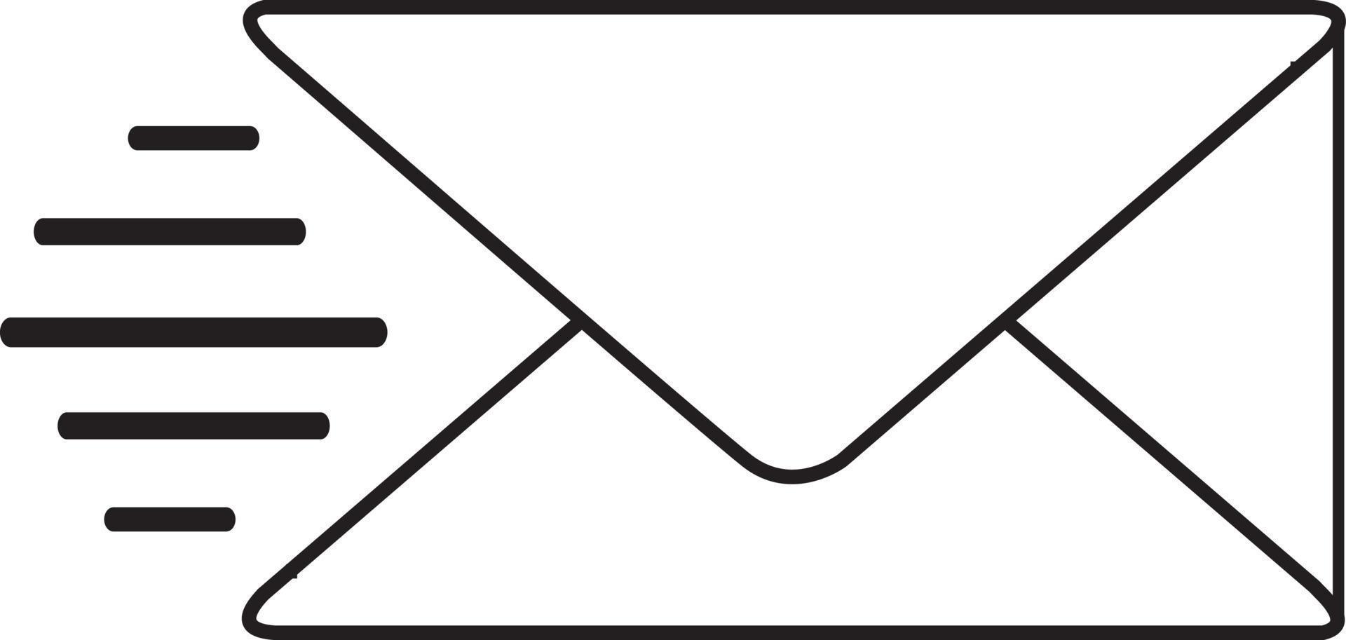 Send message icon on white background vector