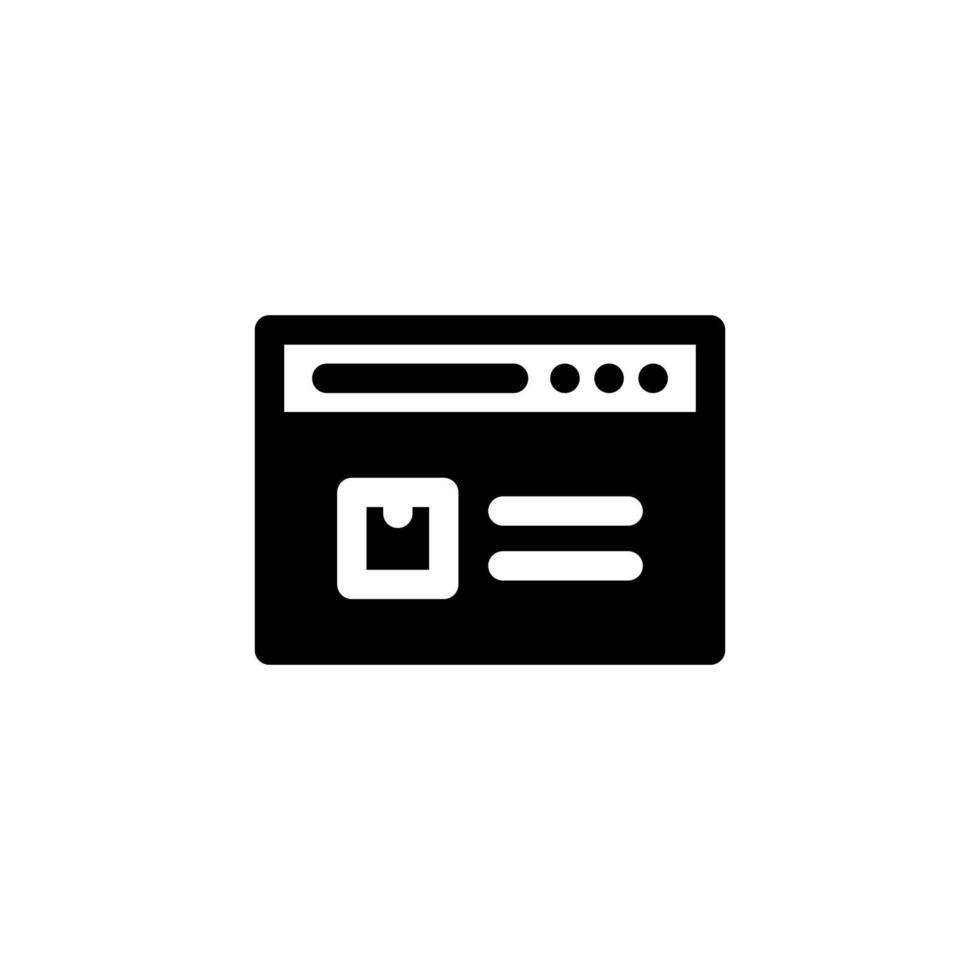 mercado icono diseño vector símbolo navegador, web, sitio, sitio web para comercio electrónico