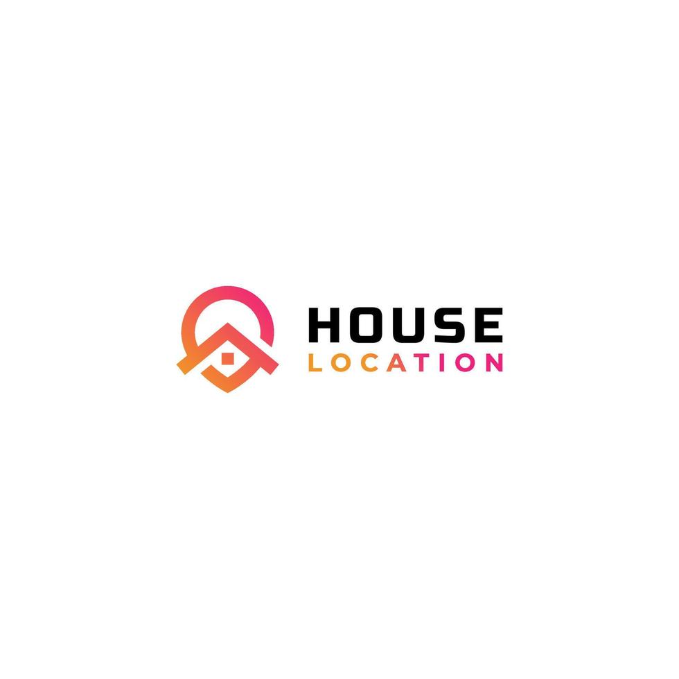 House location line logo design vector