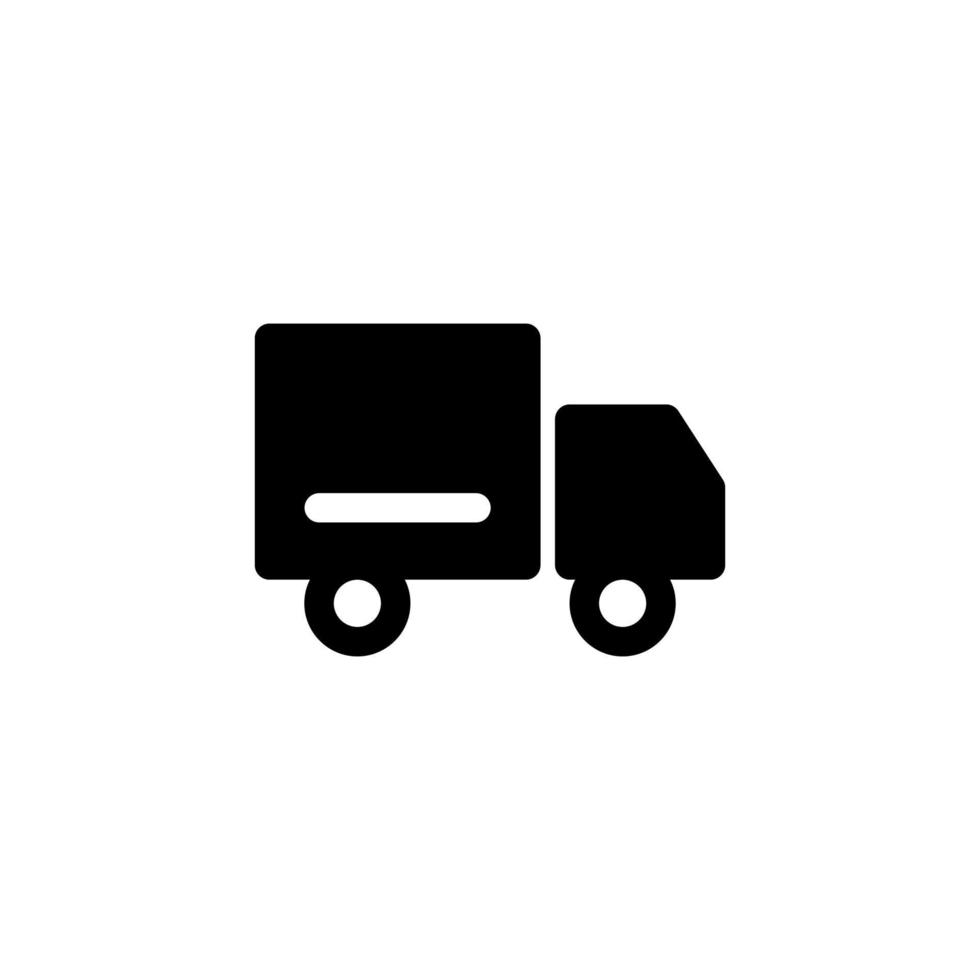 camión de reparto, icono, diseño, vector, símbolo, logístico, transporte, furgoneta, vehículo, camión, para, ecommerce vector