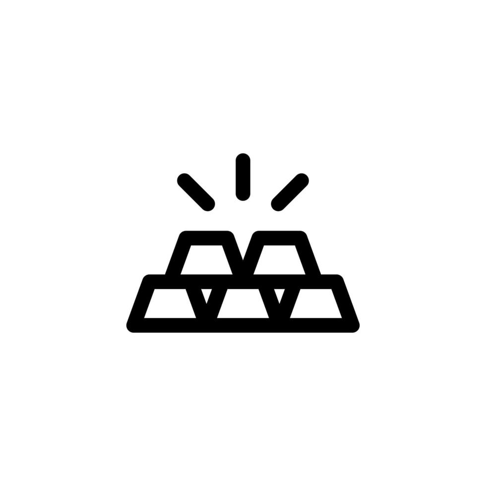 gold icon design vector symbol pile, brick, insurance, ingot, gold bullion