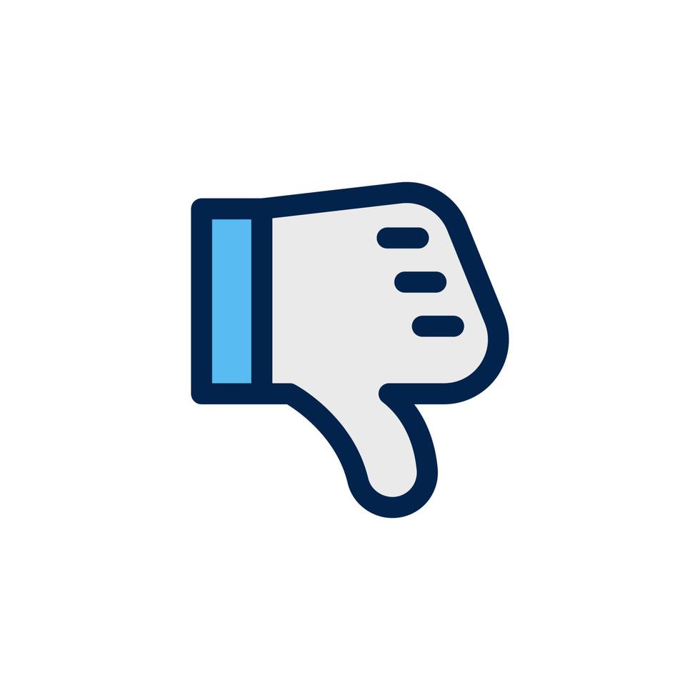 thumbs down icon design vector symbol hand, unlike, dislike, no