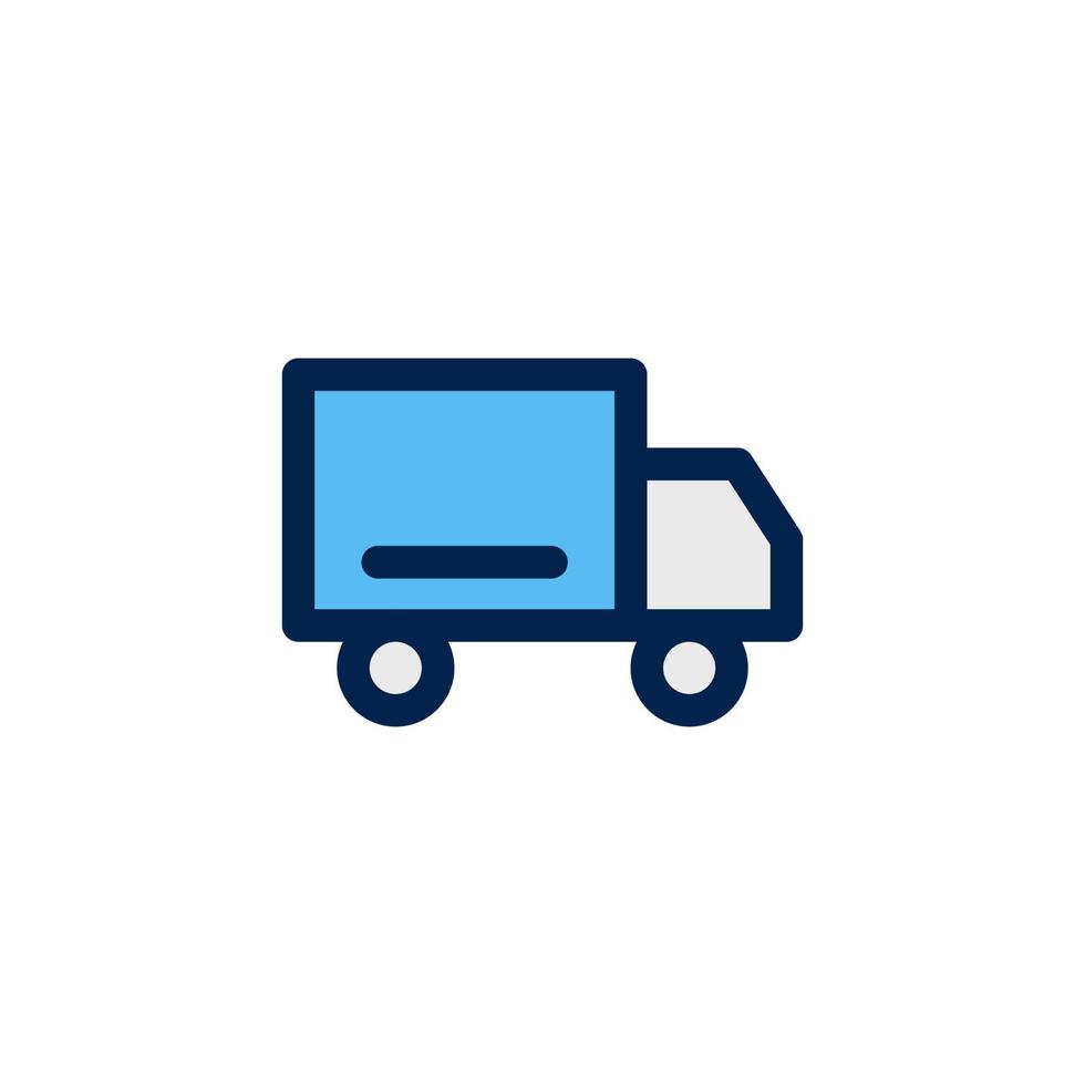 camión de reparto, icono, diseño, vector, símbolo, logístico, transporte, furgoneta, vehículo, camión, para, ecommerce vector