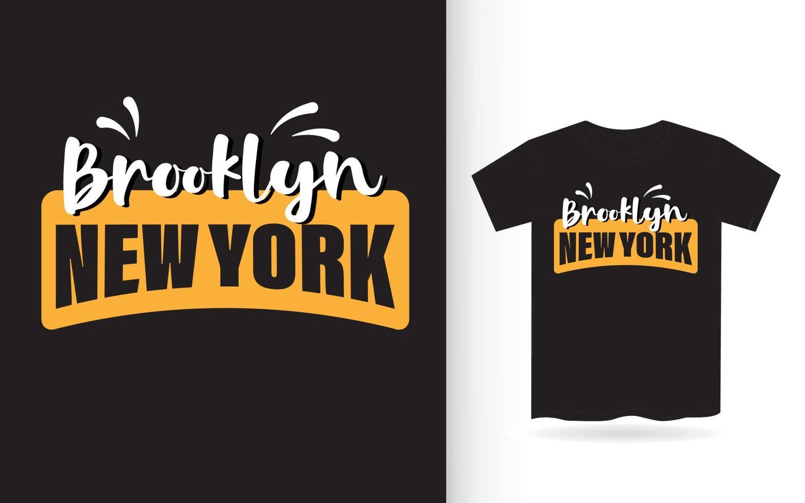 diseño de tipografía de brooklyn nueva york para estampado de camisetas vector