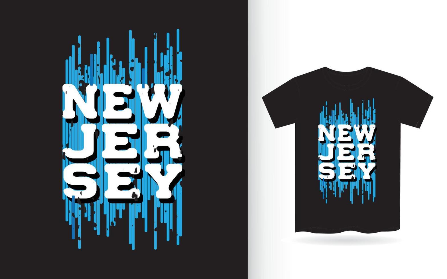 New jersey t shirt typography for print vector