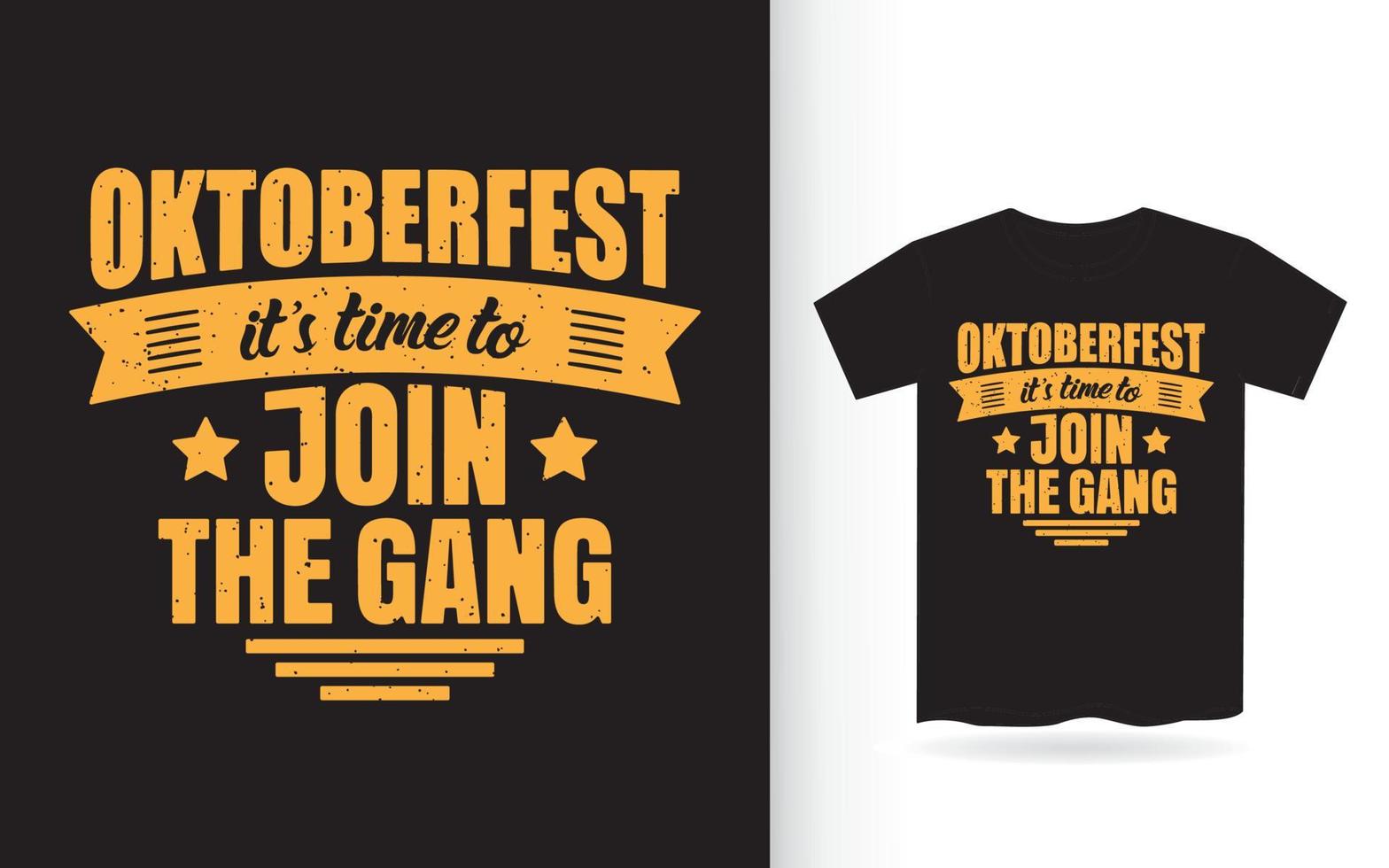 Oktoberfest lettering design for t shirt vector