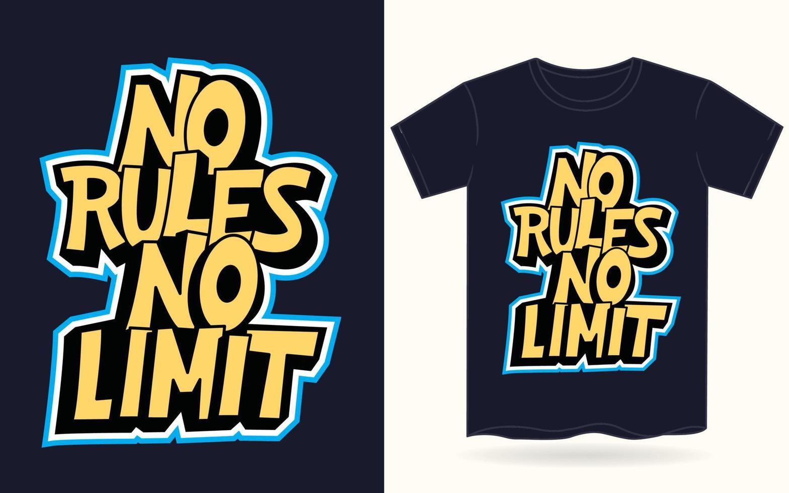 No rules no limit hand lettering for t shirt vector