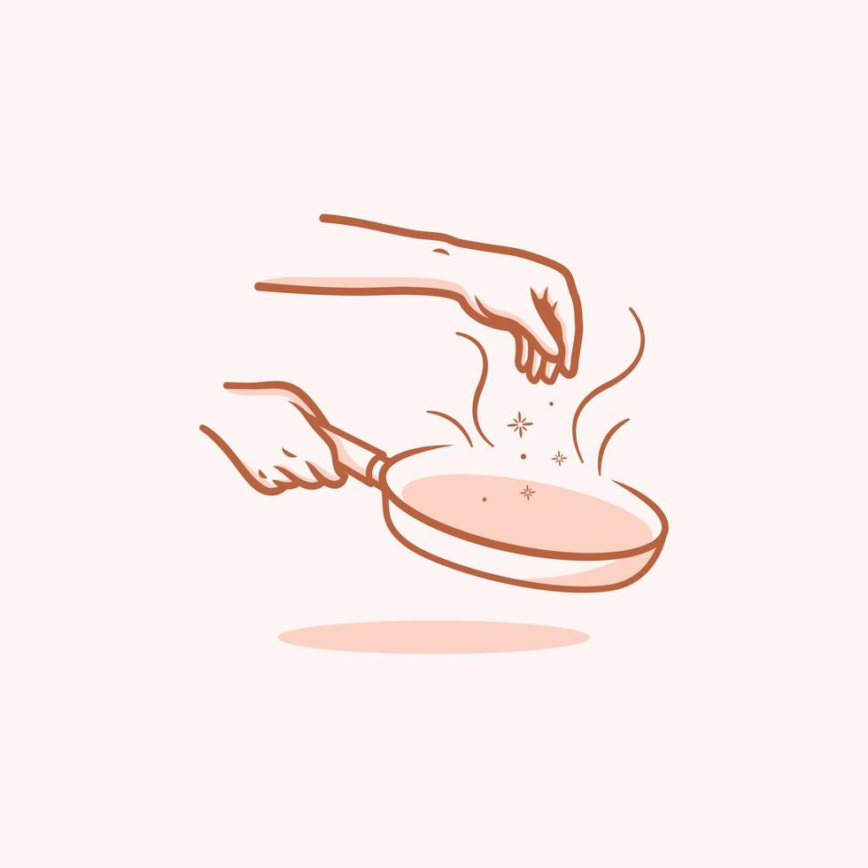 simple vintage cooking logo vector