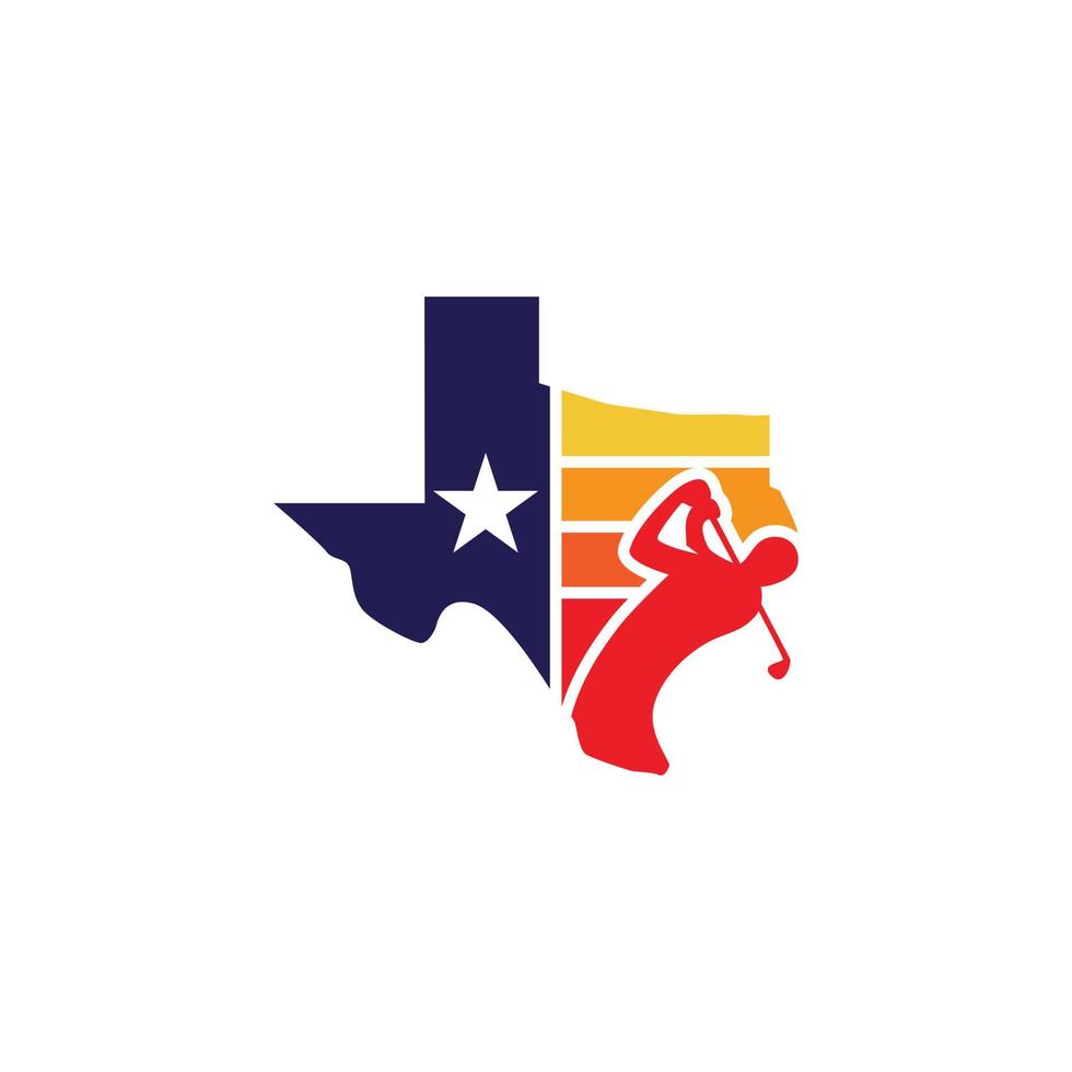 texas golf logo vector