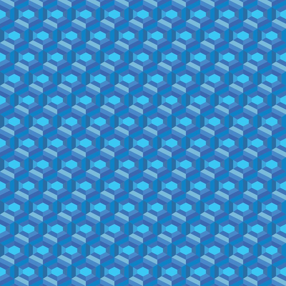 Geometric pattern blue color. Seamless tile background vector
