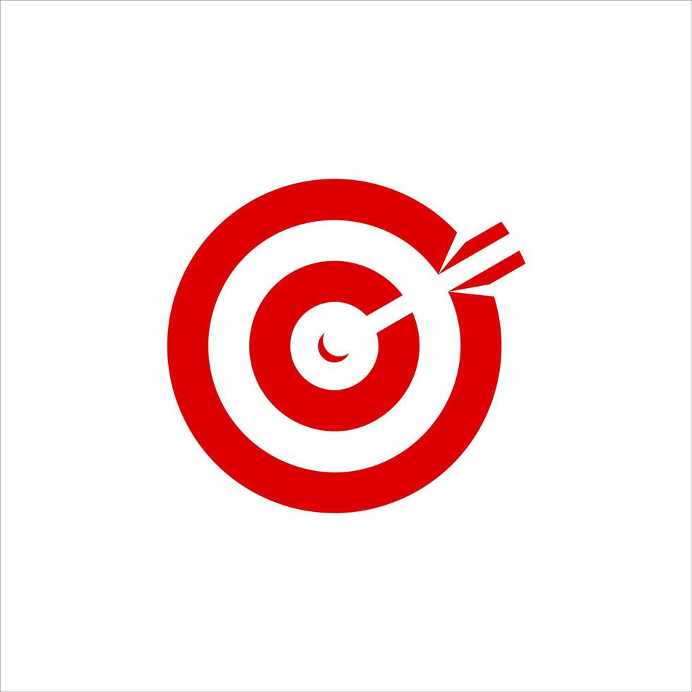 business bullseye target simple flat arrow and point vector