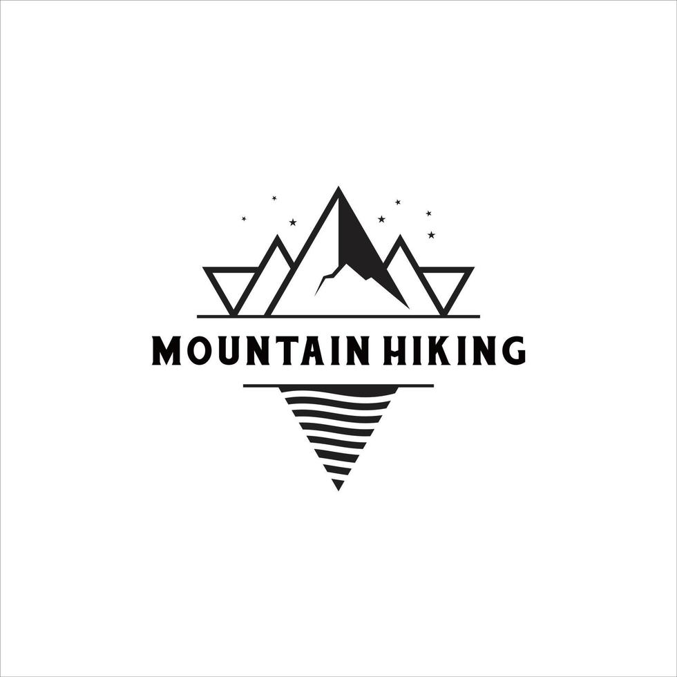 Adventure sport hiking logo badge template vector