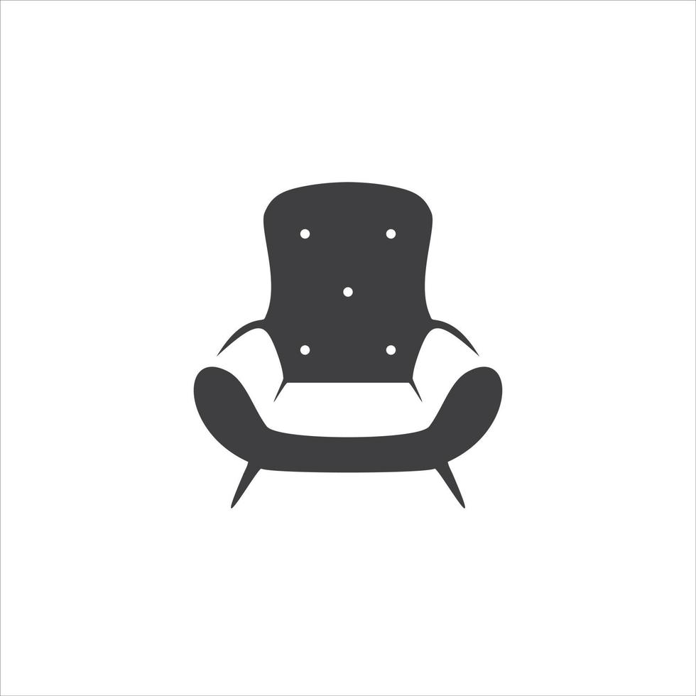 Furniture Industry Interior Sofa Silhouette Illustration vector