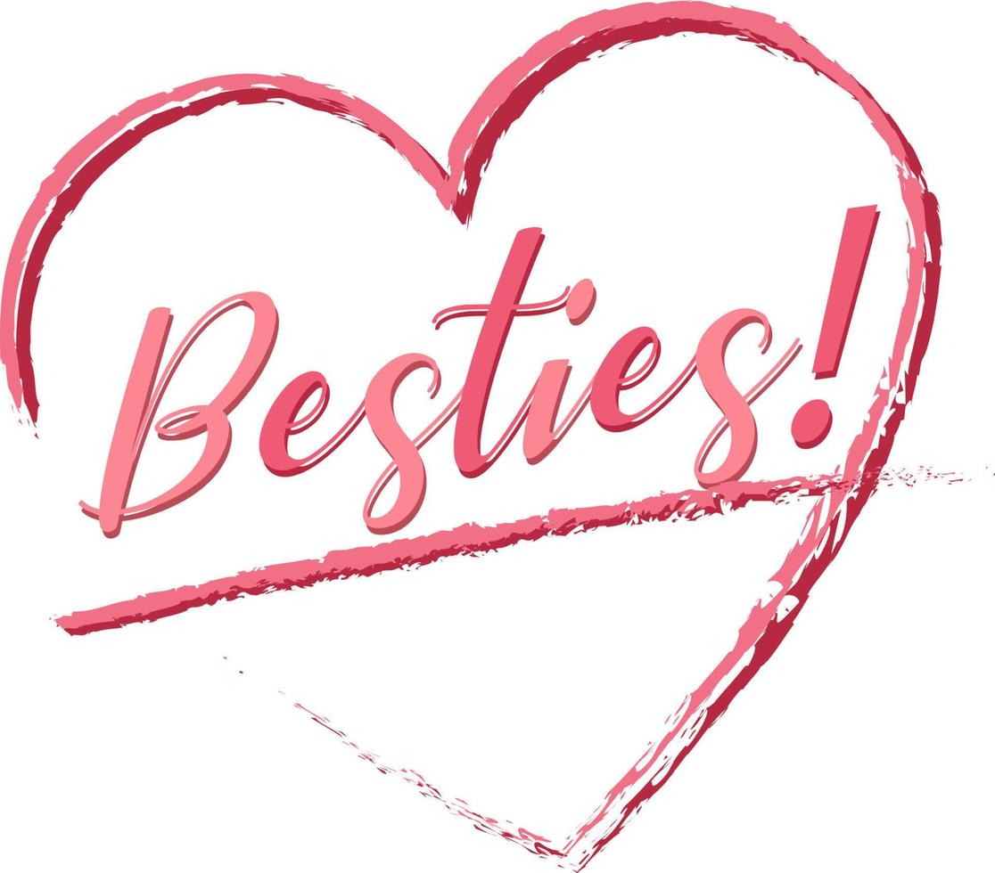 Besties Word Logo On White Background 5334632 Vector Art At Vecteezy
