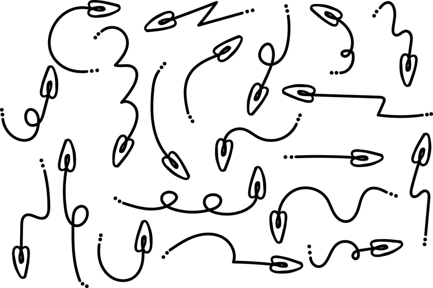 Set of arrows in different directions on white background vector