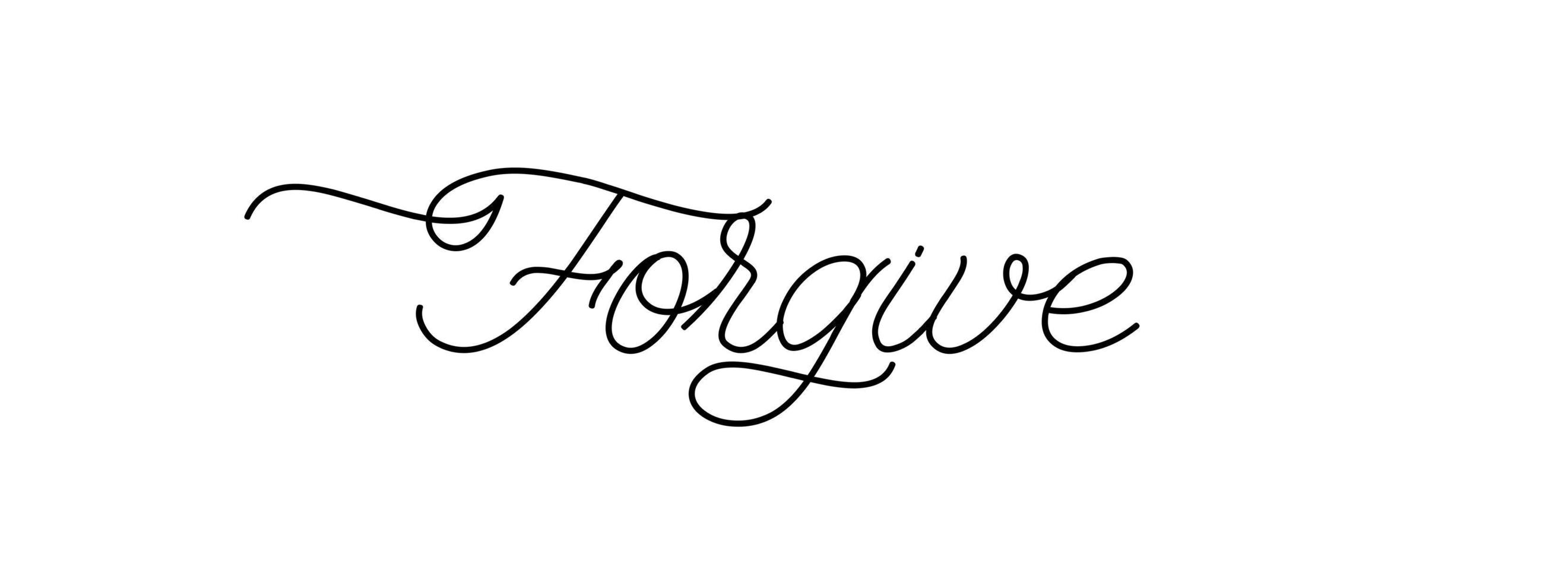 FORGIVE. Lettering and calligraphy inscription banner. vector