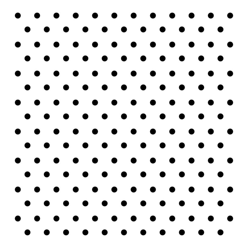 Monochrome circle polka dot background vector
