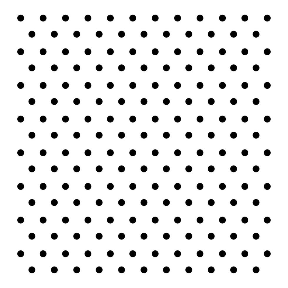 Monochrome circle polka dot background vector