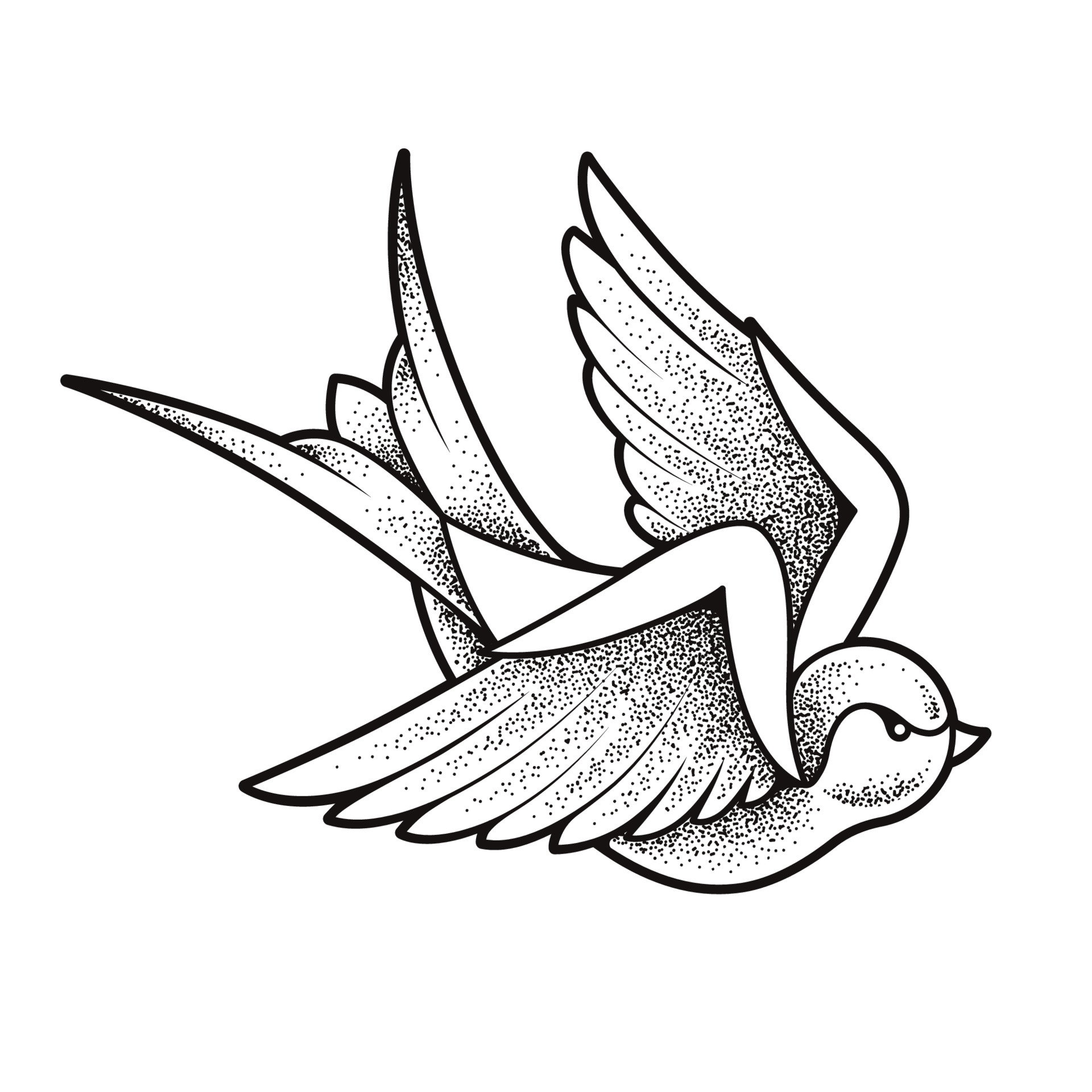 Old School Tattoo Swallow Bird 5334997 Vector Art at Vecteezy