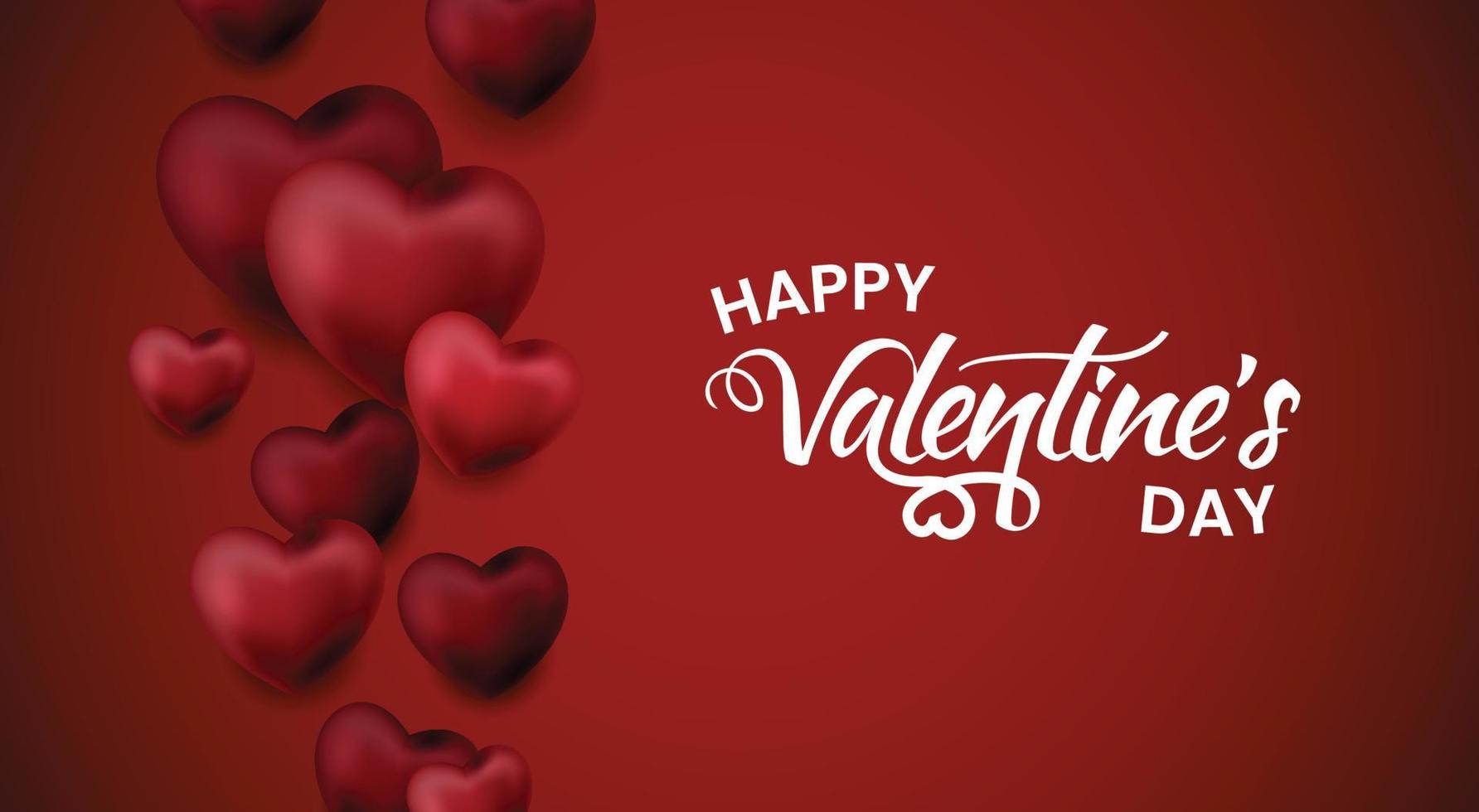 Darken hearts for valentine day celebration background vector