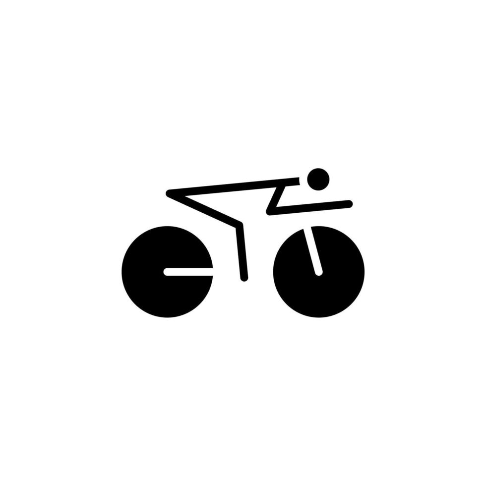 bicicleta, bicicleta icono sólido, vector, ilustración, plantilla de logotipo. adecuado para muchos propósitos. vector