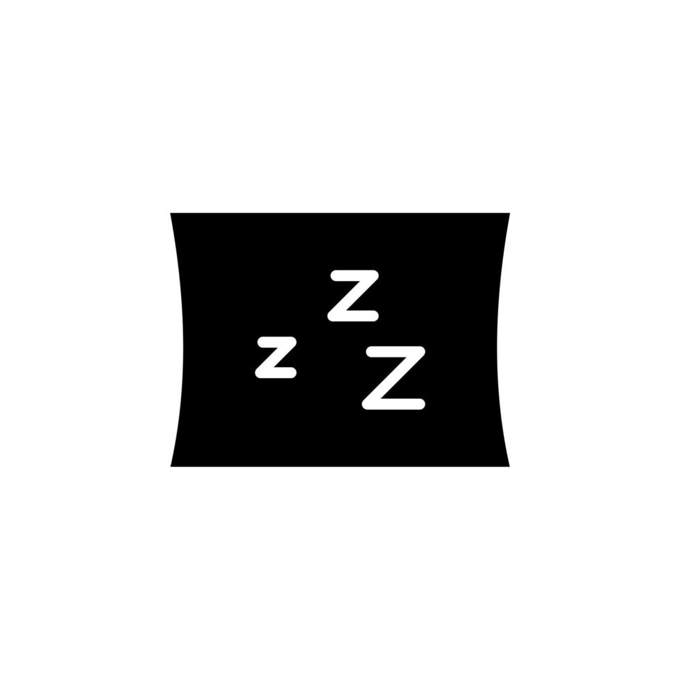 sueño, siesta, icono sólido nocturno, vector, ilustración, plantilla de logotipo. adecuado para muchos propósitos. vector