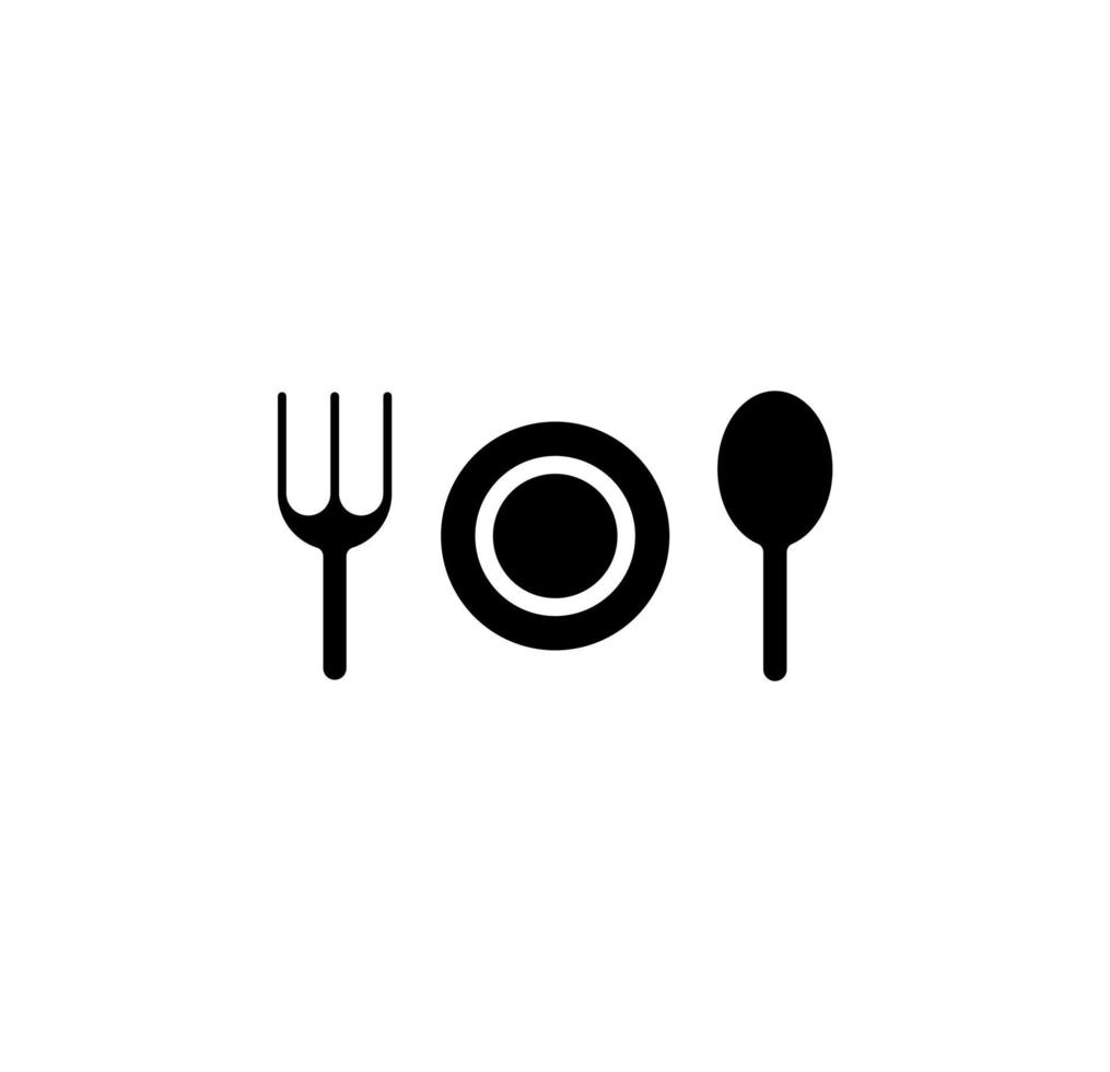 restaurante, comida, cocina icono sólido, vector, ilustración, plantilla de logotipo. adecuado para muchos propósitos. vector