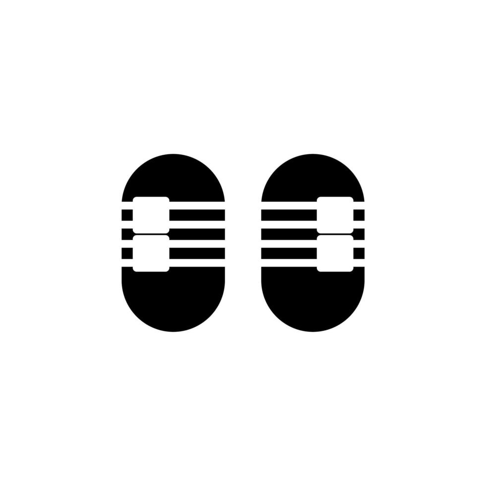 Sandal, Footwear, Slipper, Flip-Flop Solid Icon, Vector, Illustration, Logo Template. Suitable For Many Purposes. vector