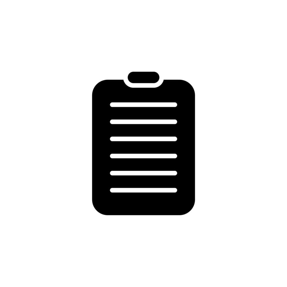 Notes, Notepad, Notebook, Memo, Diary, Paper Solid Icon, Vector, Illustration, Logo Template. Suitable For Many Purposes. vector