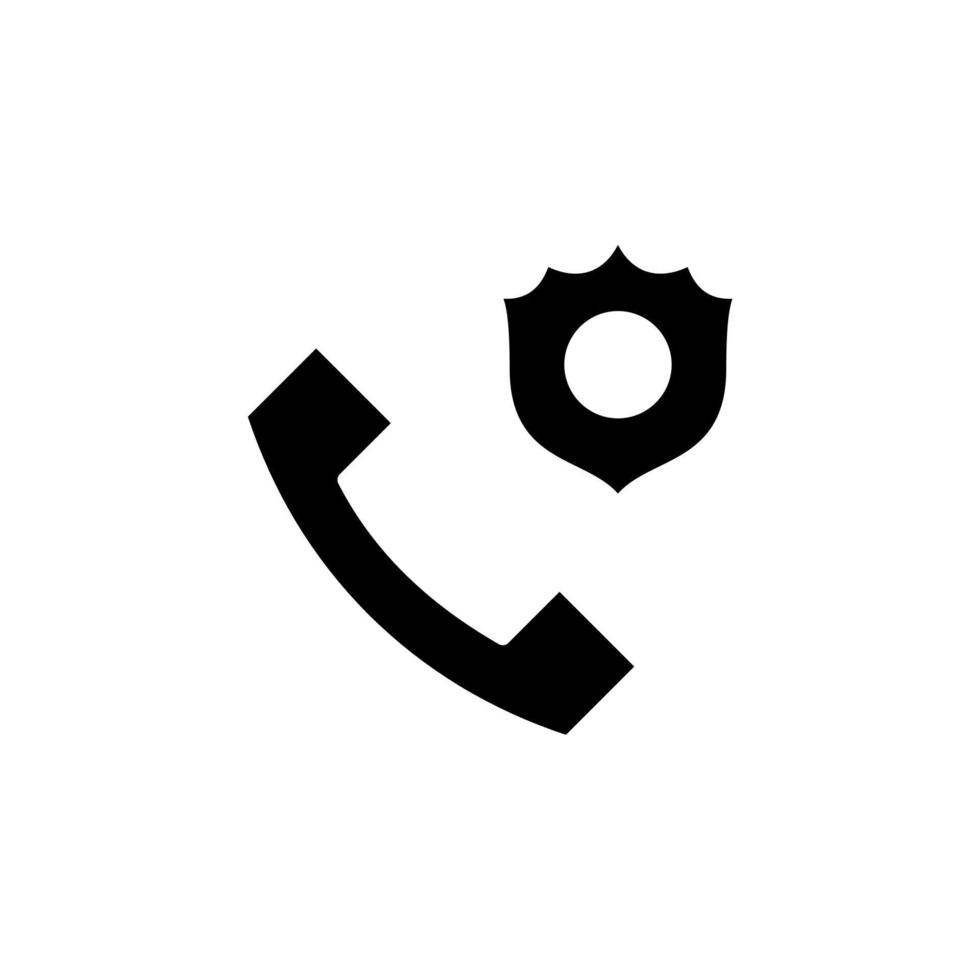 Cops, Police, Call, Centre, Telephone Solid Icon, Vector, Illustration, Logo Template. Suitable For Many Purposes. vector